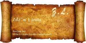 Zám Linda névjegykártya